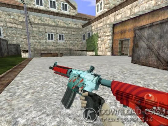 Модель HD M4A4 «Bullet Rain» для CS 1.6