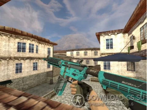 Модель HD M4A4 «Buzz Kill Blue Version» для CS 1.6