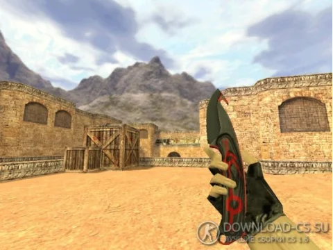Модель ножа HD «Gut Knife | Cyber Red» для CS 1.6