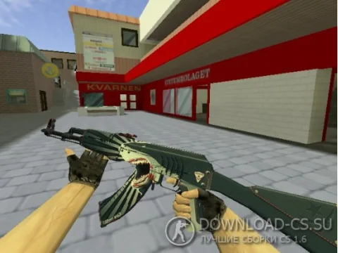 Модель HD AK-47 «Атака акулы» для CS 1.6
