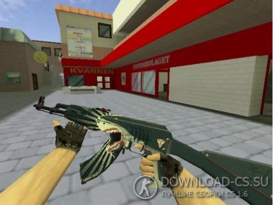 Модель HD AK-47 «Атака акулы» для CS 1.6
